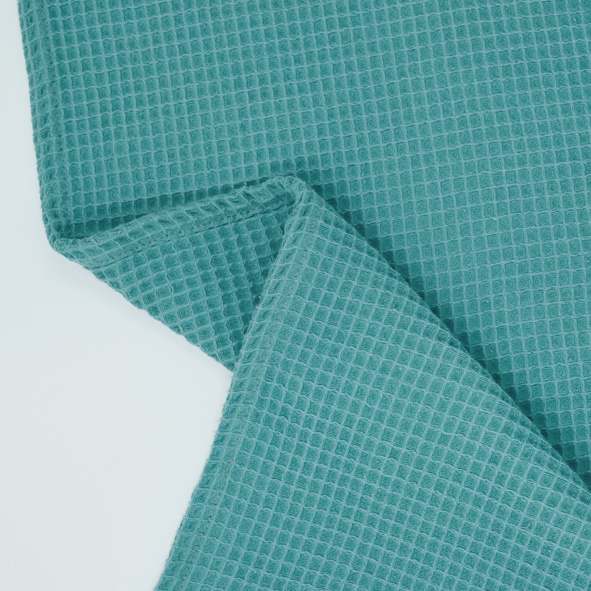Paquet de 2 pièces. Torchon de cuisine gaufré 100% coton Turquoise